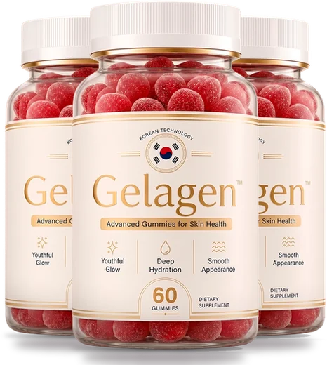 Three Gelagen gummy bottles
